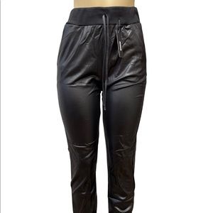 Women’s PU Look like Joggers Black